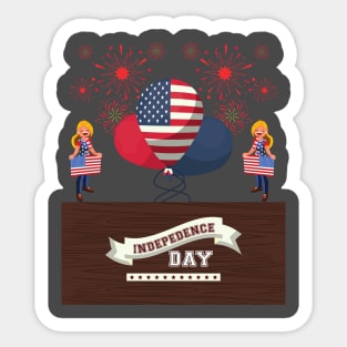 America Day independence Sticker